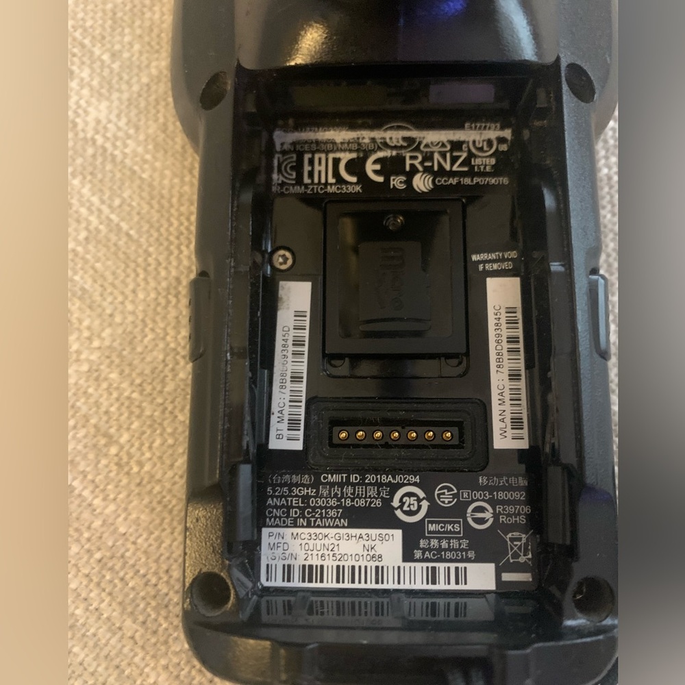Zebra MC330K-G13HA3US01 Barcode Scanner Mobile Computer - Picture 7 of 10